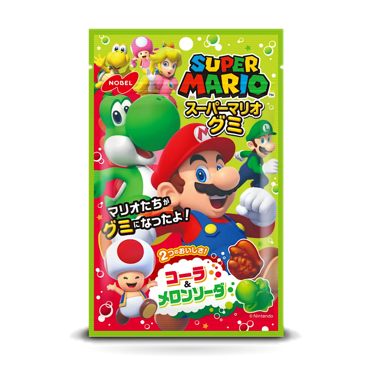 Super Mario Gummy Cola & Melon Soda
