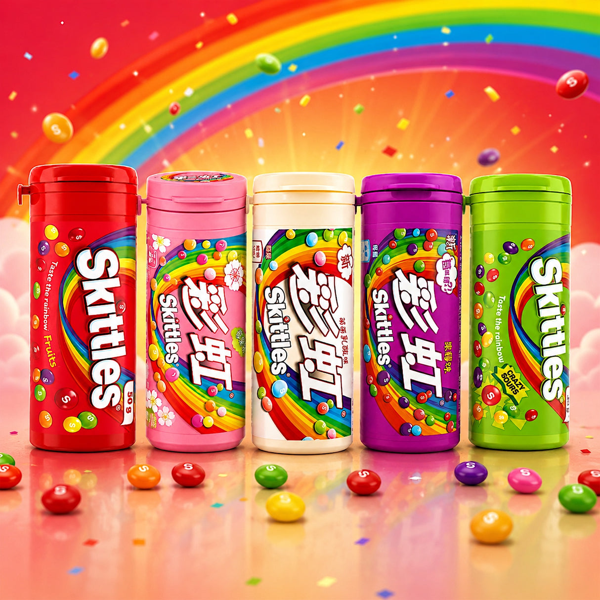Exotic Skittle Tubes 30g/12-Packs