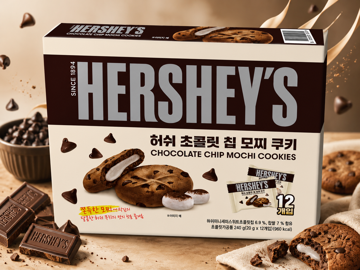 Hershey's Korean Chocolate Chip Mochi Cookies 10/Pack
