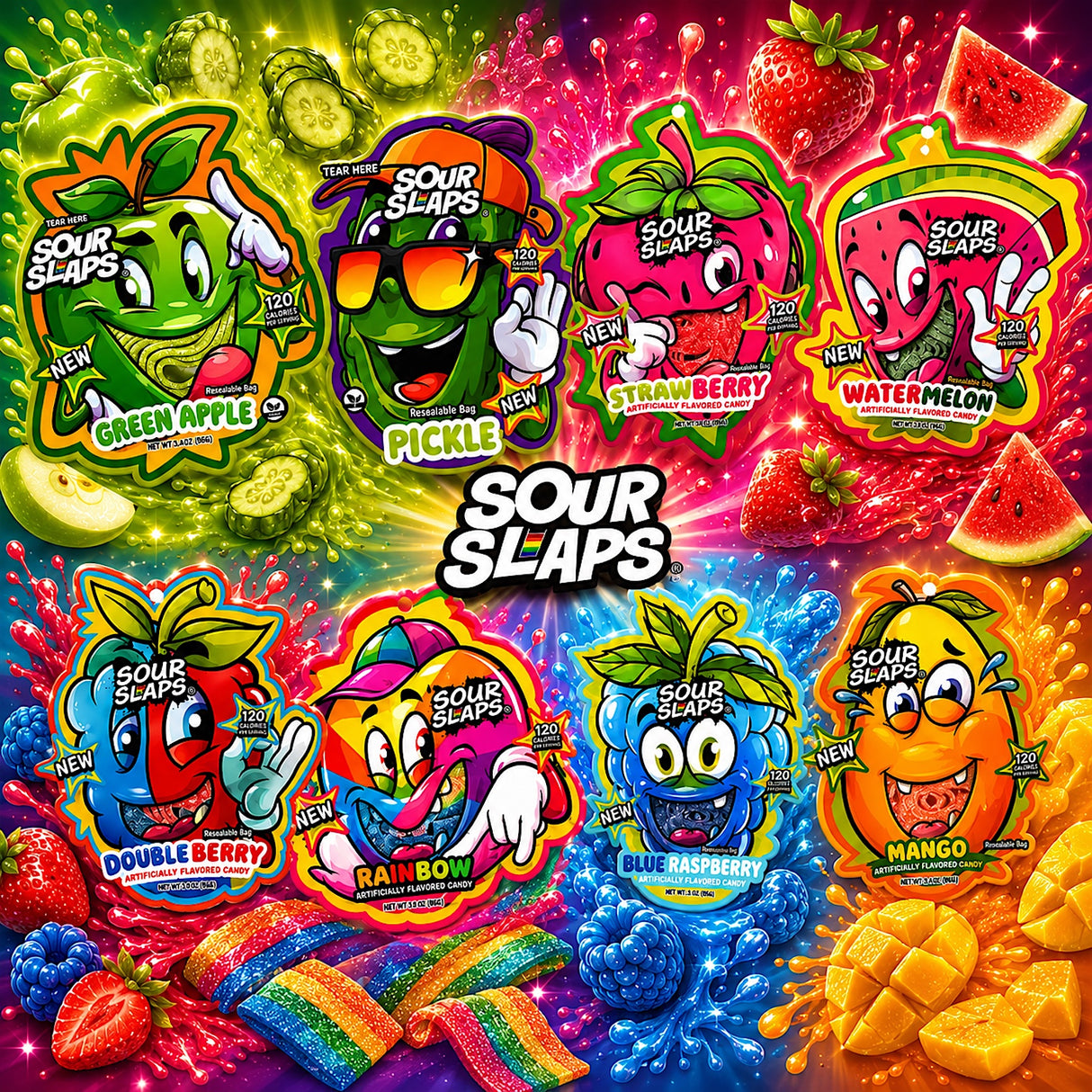 Sour Slaps 3.4oz 8-Pack