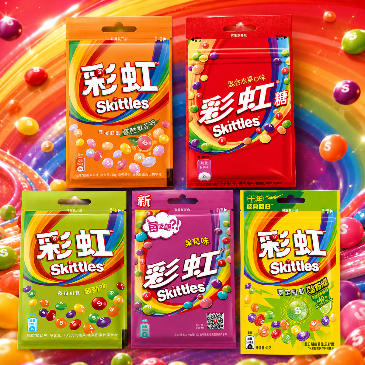 Skittles Chewy Candy 40g 20-Pack
