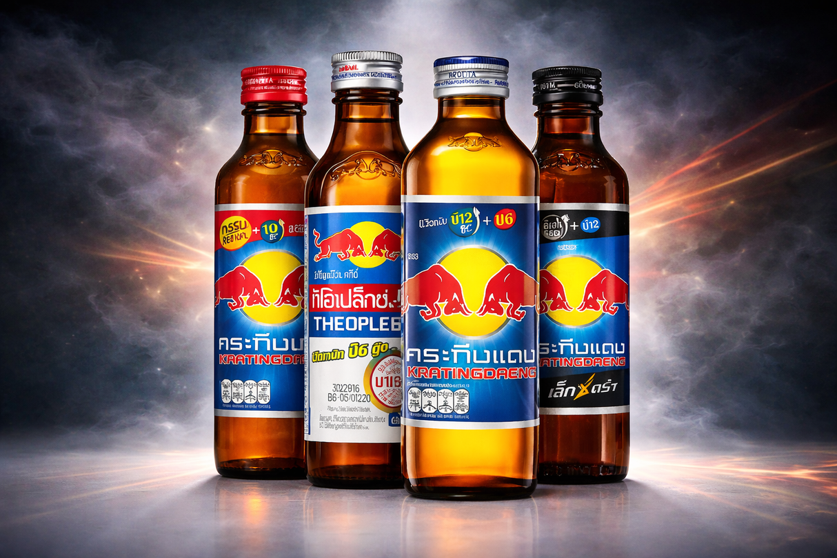 Thailand Redbull Glass Bottle Flavors