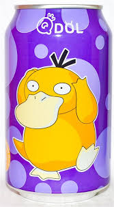 QDOL Pokemon Psyduck Grape Sparkling Water