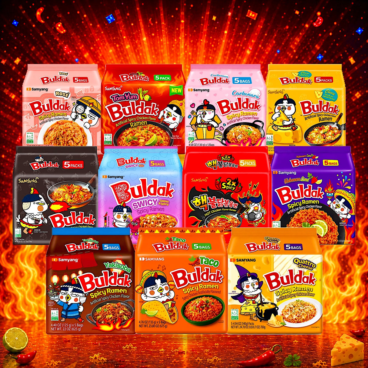 Buldak Korean Ramen Packets
