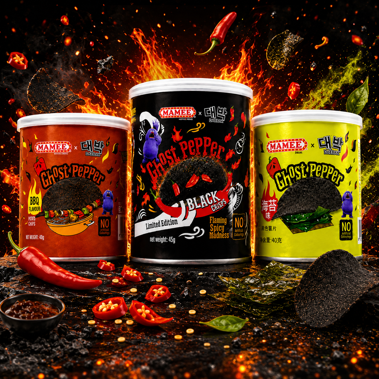 DaeBak Mamee Ghost Pepper Chips