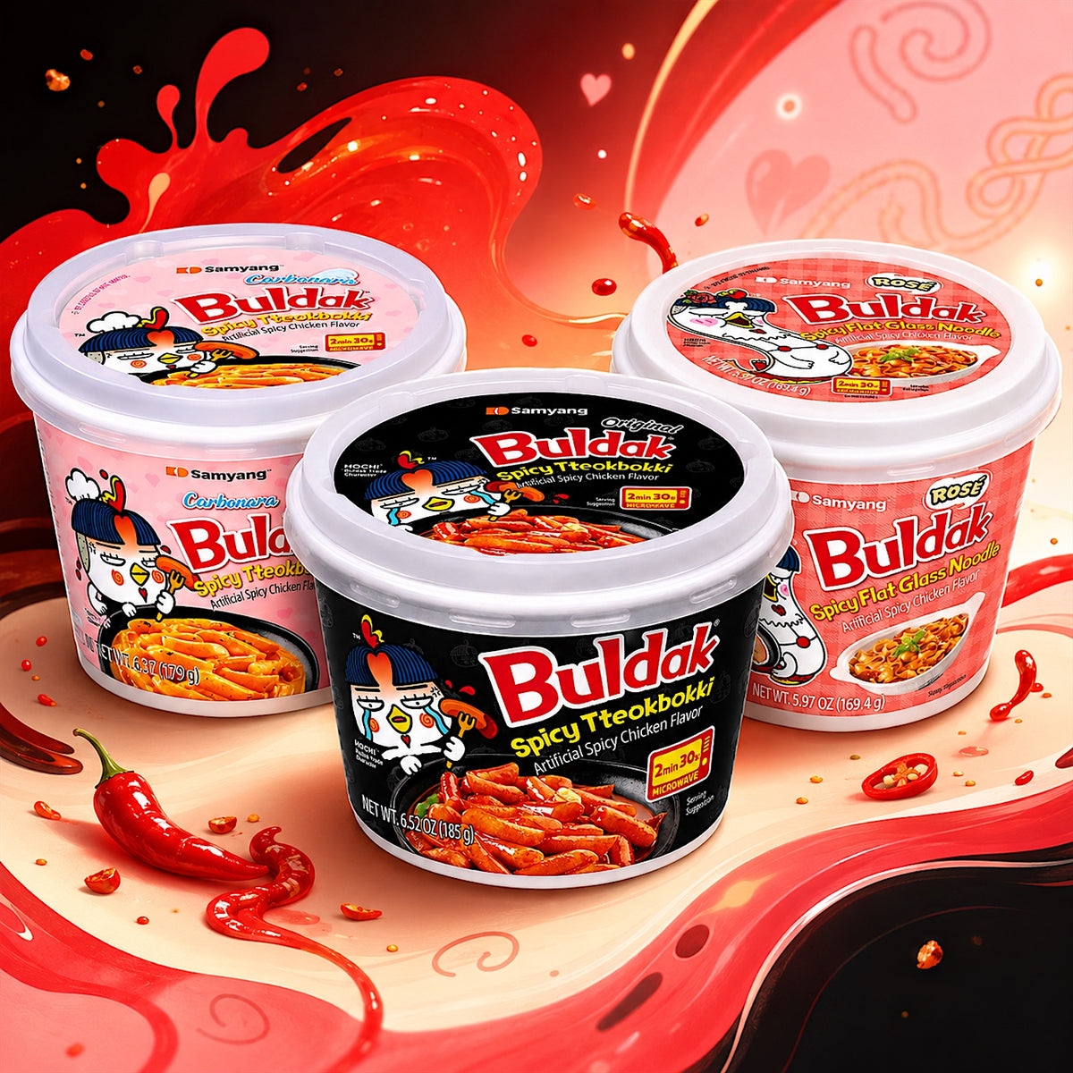 Buldak Noodles & Tteokbokki Bowls
