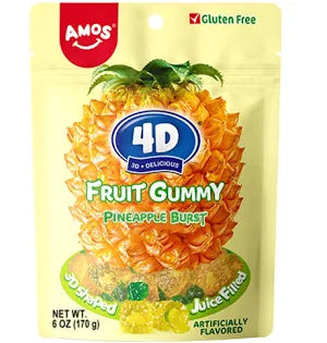 Amos 4D Gummy Candy 6oz Bags